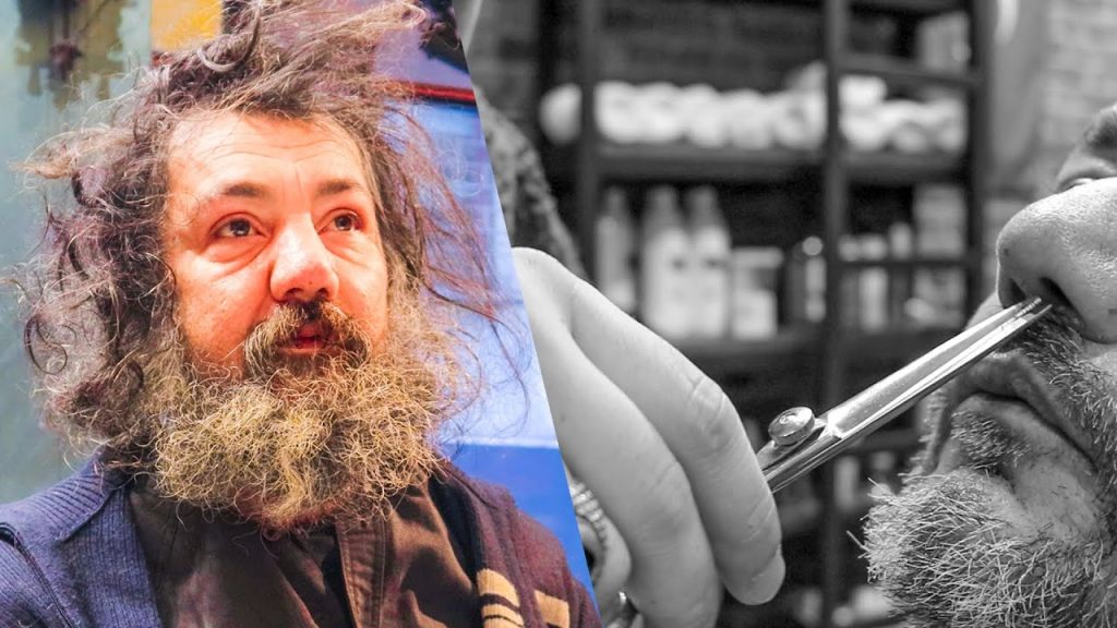 Vzal bezdomovce Oldřicha z ulice do svého kadeřnictví. Během půl hodiny omládl o 15 let! Náhledový obrázek