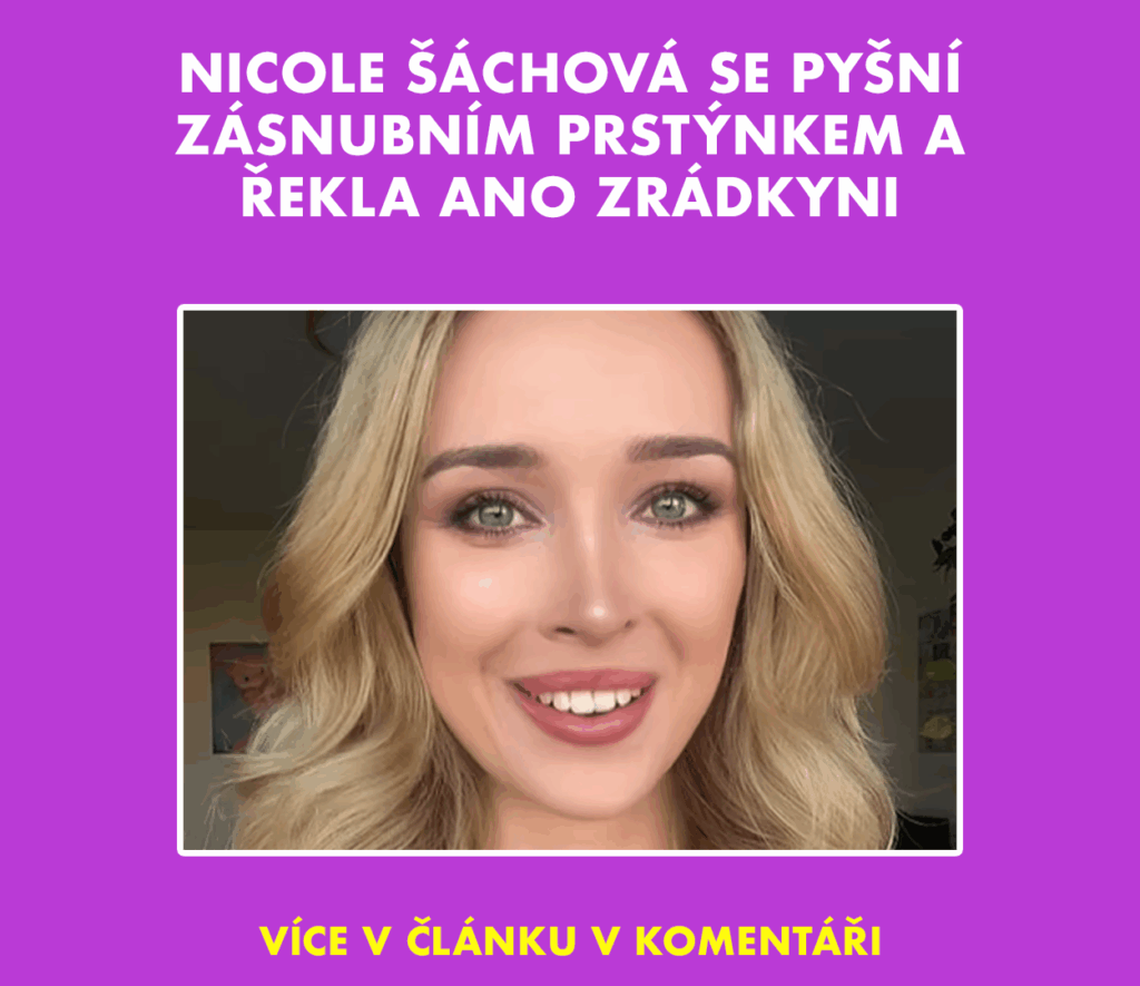 Nicole Šáchová se pyšní zásnubním prstýnkem a řekla ANO zrádkyni Náhledový obrázek